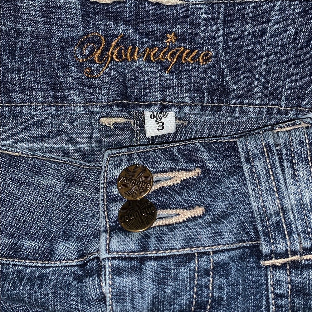 Younique Vintage Denim Blue Pencil Skirt - Picture 3 of 6